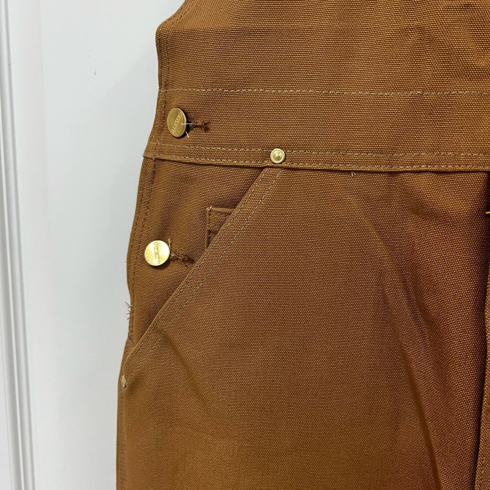 NWOT Men’s Light Brown Carhartt Work Overalls - Picture 12 of 16